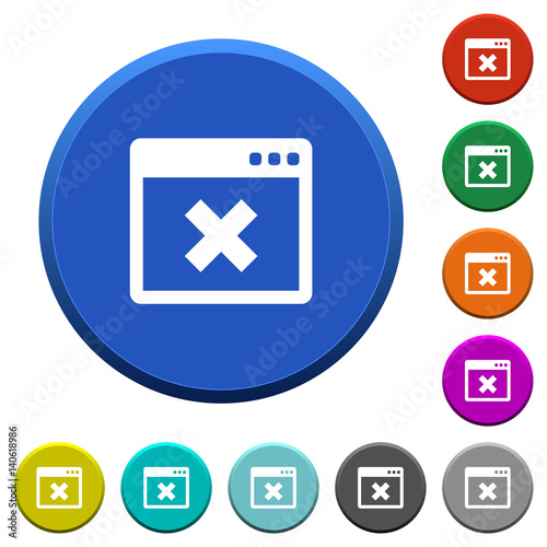 Application cancel beveled buttons