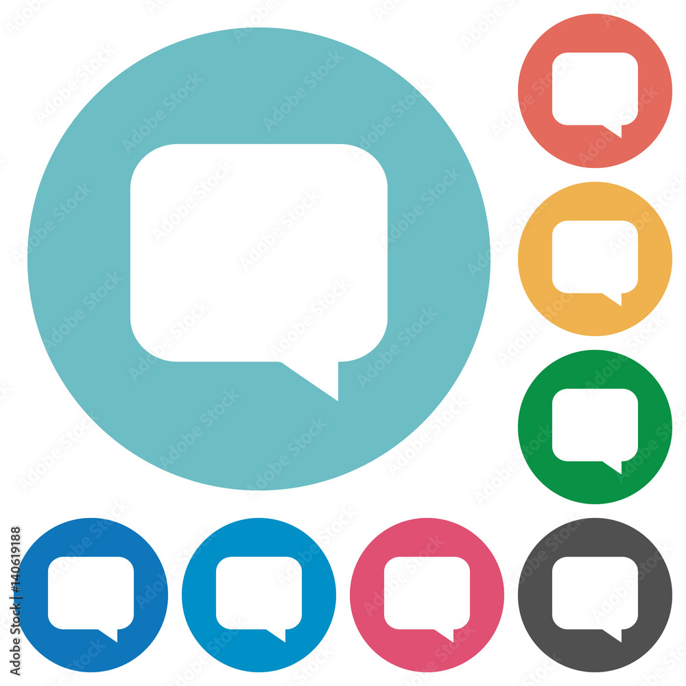 Message bubble flat round icons Message bubble flat round icons