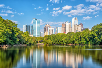 Midtown Atlanta skyline from the park