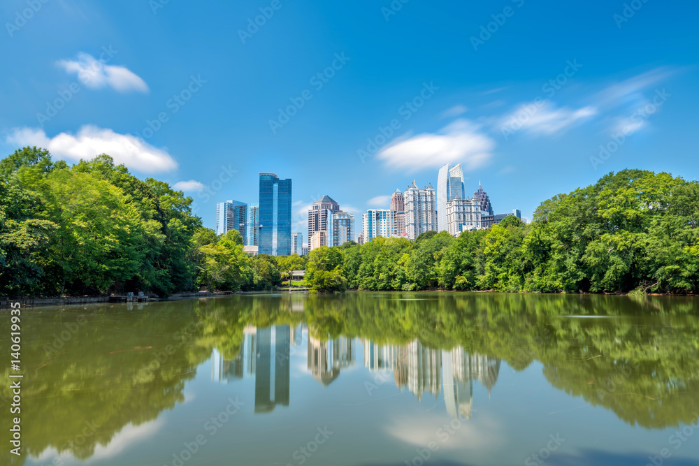 Midtown Atlanta skyline from the park