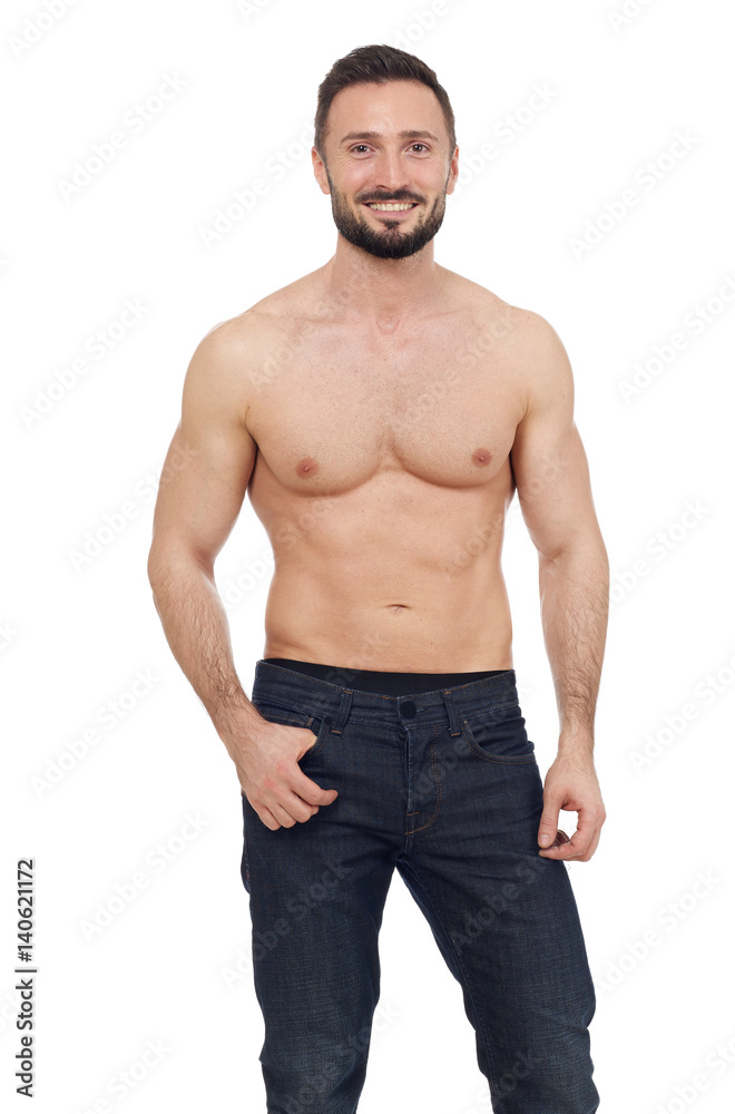 Fototapeta premium Shirtless young man