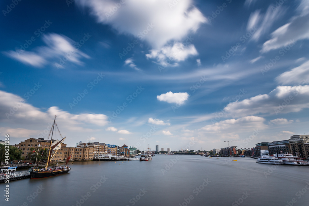 Thames river and beautiful sky