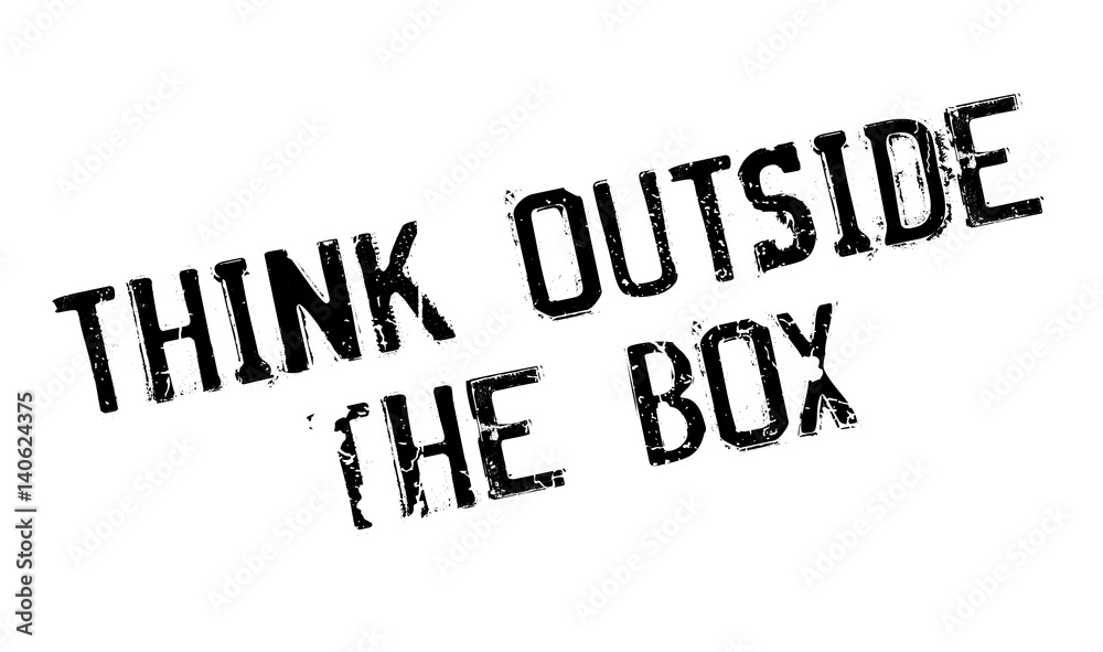 Think Outside The Box rubber stamp. Grunge design with dust scratches. Effects can be easily removed for a clean, crisp look. Color is easily changed. Think Outside The Box rubber stamp. Grunge design with dust scratches. Effects can be easily removed for a clean, crisp look. Color is easily changed.