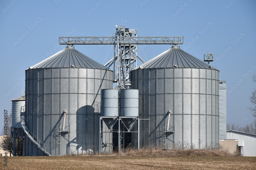Grain storage silos