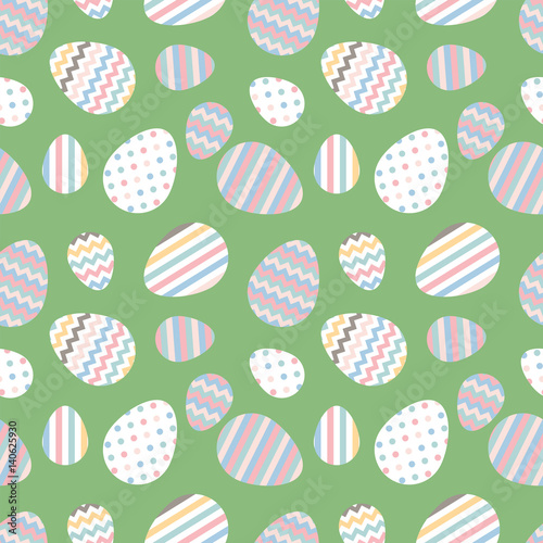 pastel seamless vector pattern with Easter eggs. Ideal for celebration card, wrapping paper, textile, wallpaper, web pages background, scrap booking