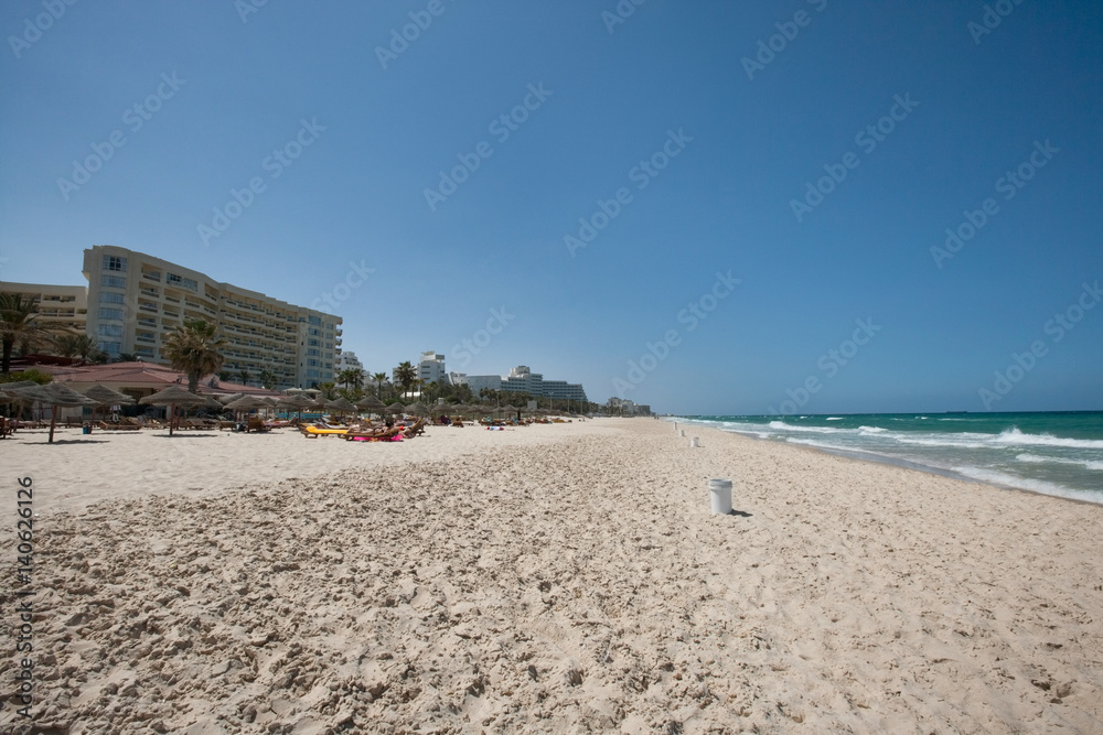 View of beach, Sousse, Tunisia