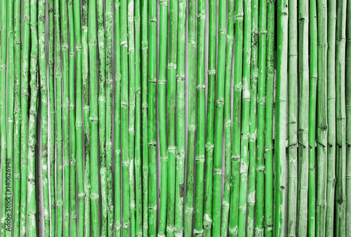 Green bamboo wooden texture wall