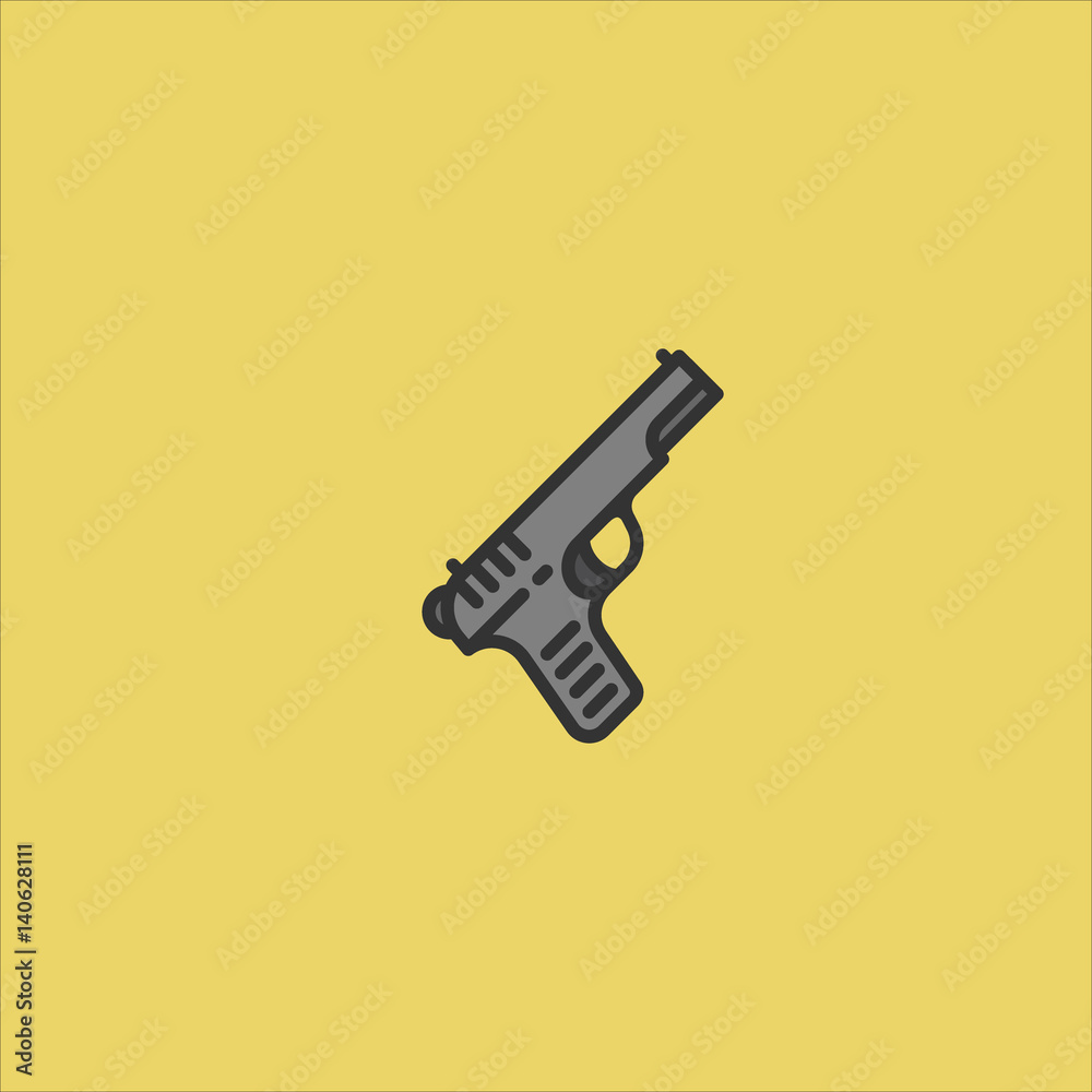 gun icon flat design
