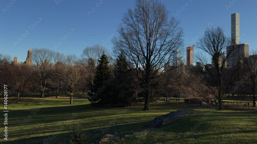 New York skyline from Central park, Usa, 4K New York skyline from Central park, Usa, 4K