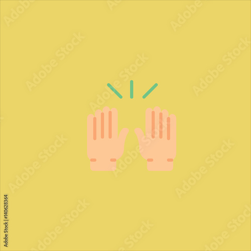 hands icon flat design