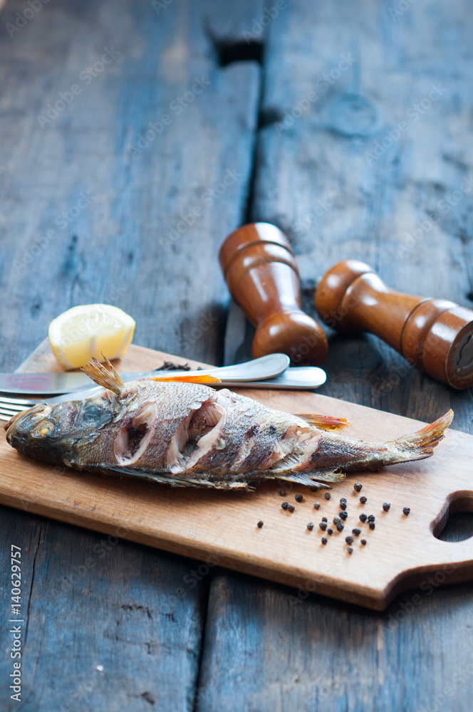 Fototapeta premium baked fish