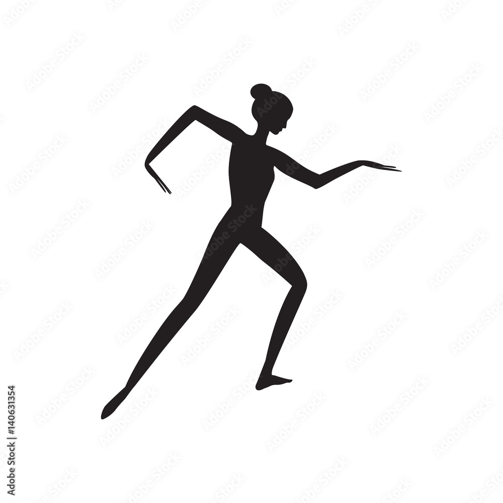 sketch of a woman sporting dance isolated on white background art creative vector element for design sketch of a woman sporting dance isolated on white background art creative vector element for design