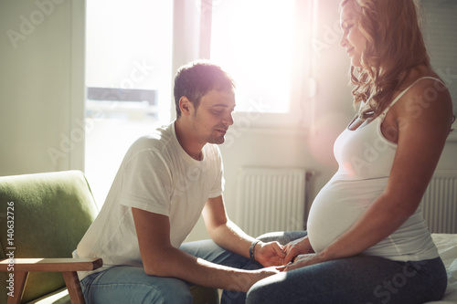 Stressful couple awaiting baby faced with difficulties