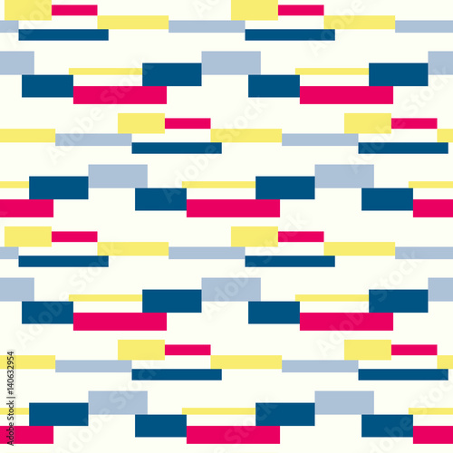 Geometric vector block stripe pattern. Pop art seamless background. Dynamic pattern with squares and stripes.