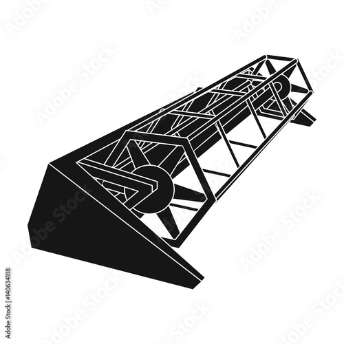 Metal attachment to the tractor for the harvest. Modern agricultural machinery.Agricultural Machinery single icon in black style vector symbol stock illustration.