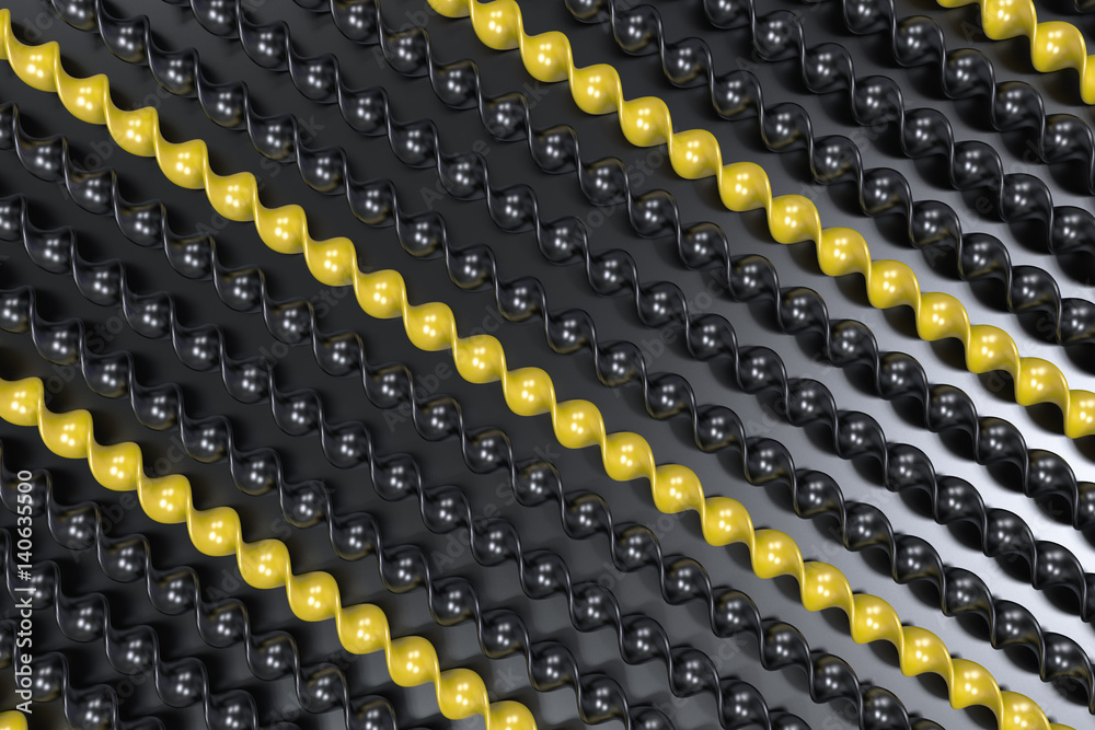 custom made wallpaper toronto digitalBlack and yellow plastic spiral sticks on black background