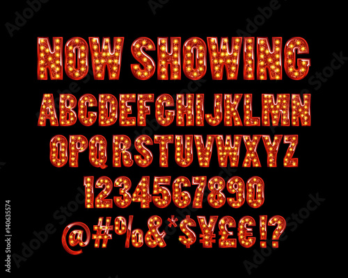 Cinema alphabet vector