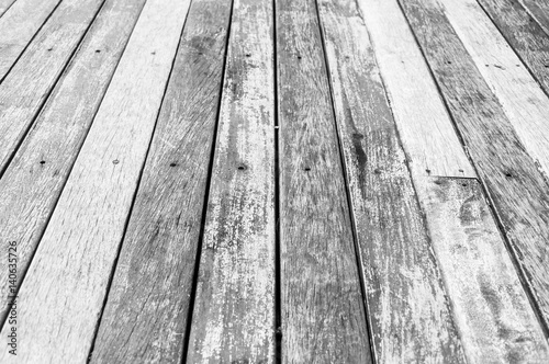 Plank wood texture background with perspective view