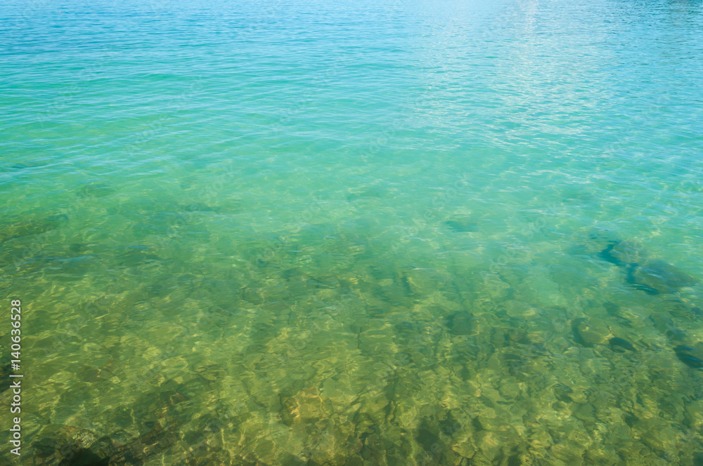 Bottom view of the clear sea water Bottom view of the clear sea water