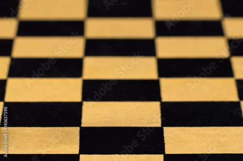 Chess board, without figures, macro, texture