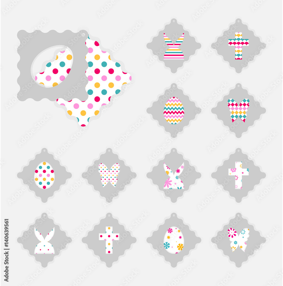 Fototapeta premium Easter gift tags 