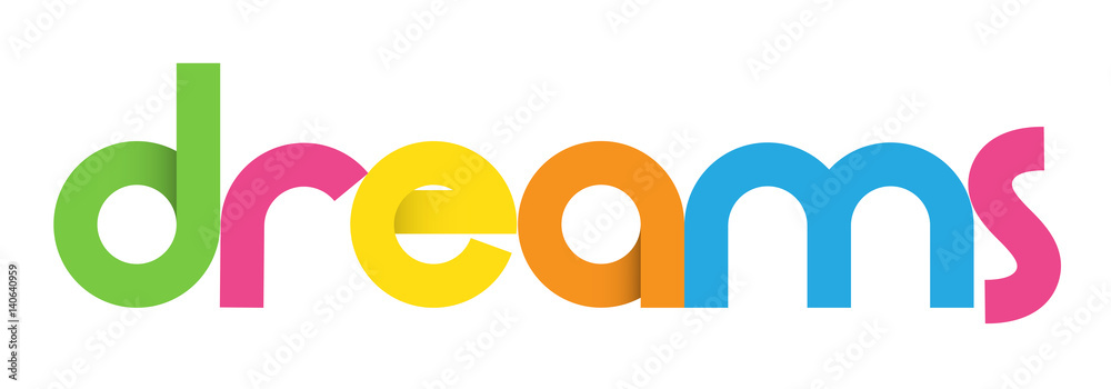 DREAMS Overlapping Vector Letters Icon