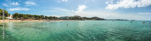 beautiful beach and sea panorama on a sunny day