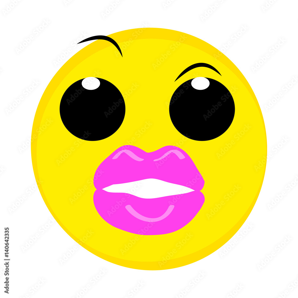 Fototapeta premium Smile on white background