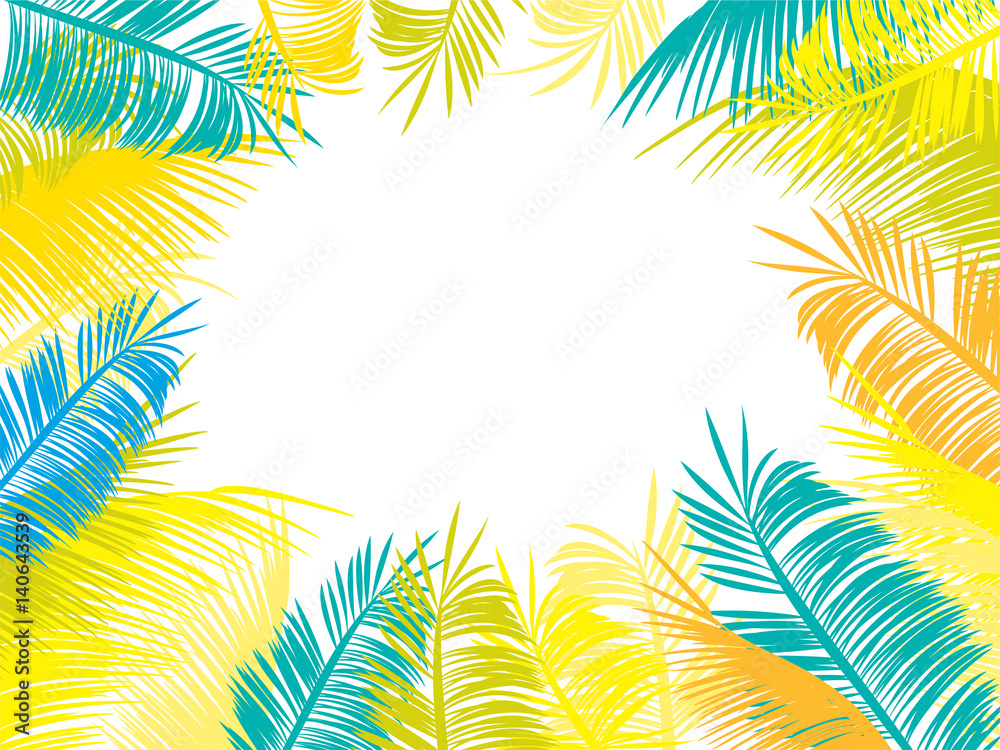 Colored palm leaves