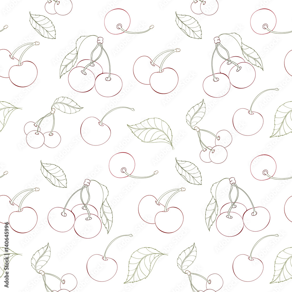 Seamless berry pattern