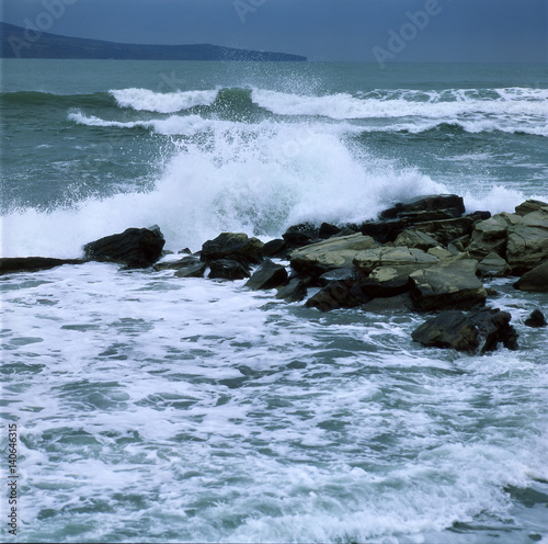 stormy sea waves