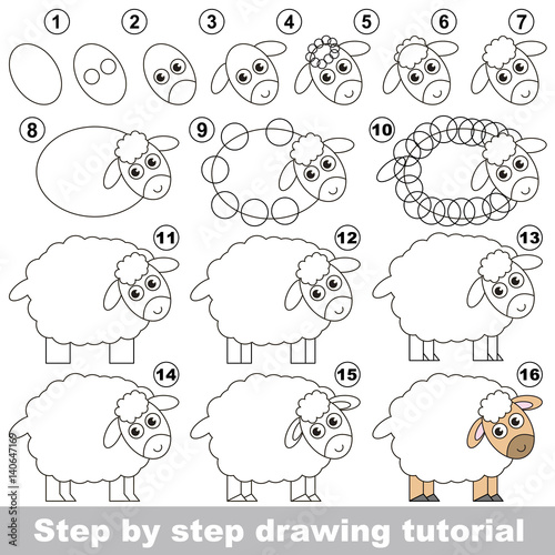Drawing tutorial for preschool children.