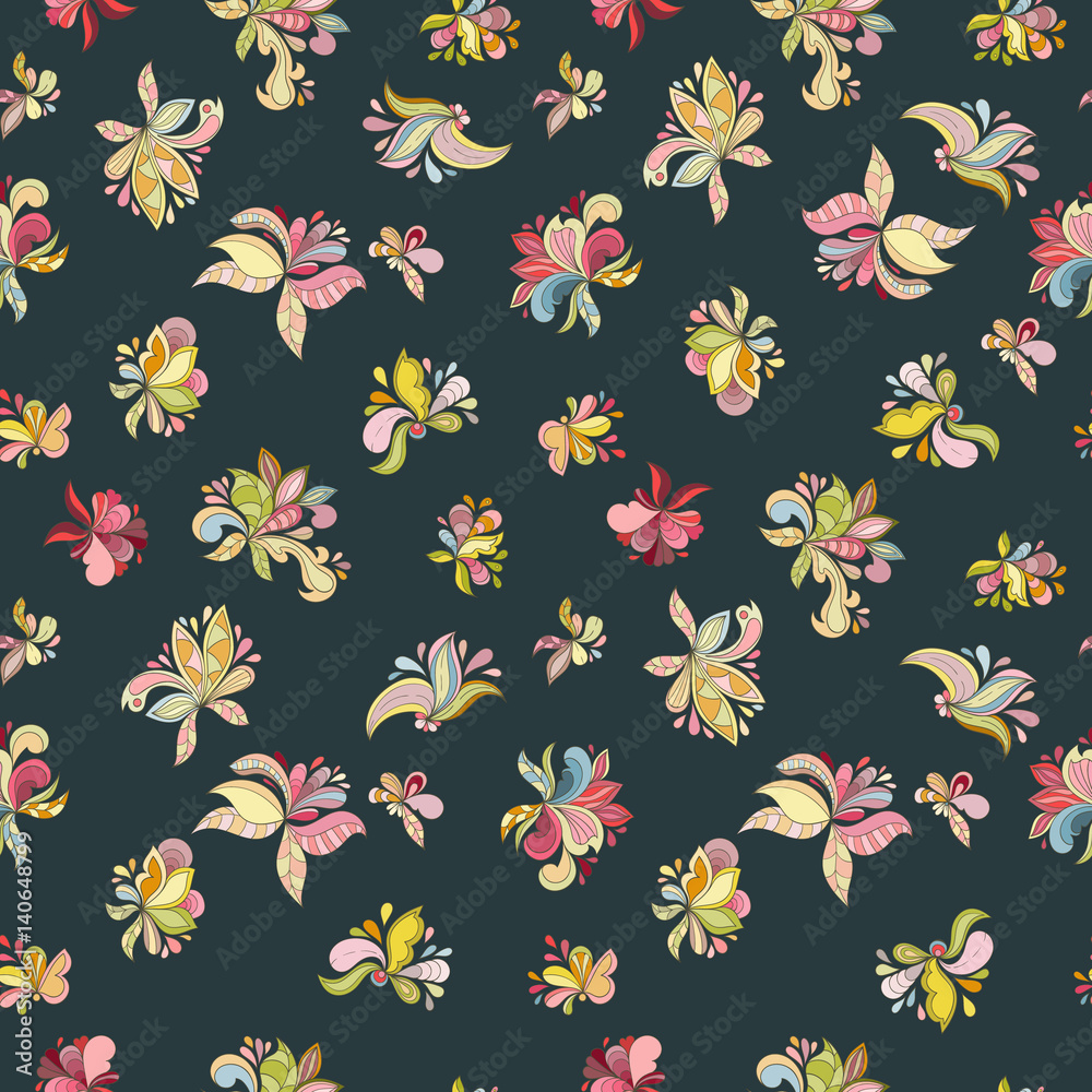 Fototapeta premium Seamless flower pattern