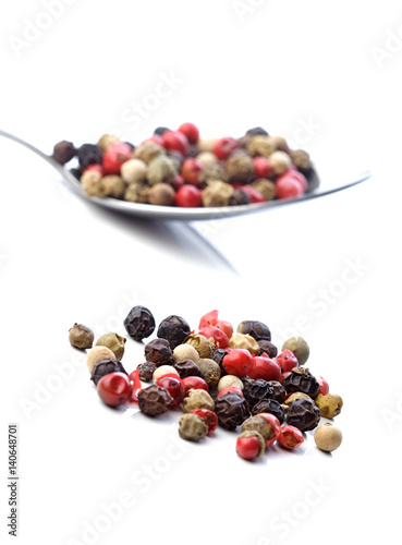 Close up of pepper grains