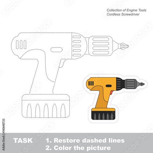 Trace game for Engine tool. Object from set of Power Tools.