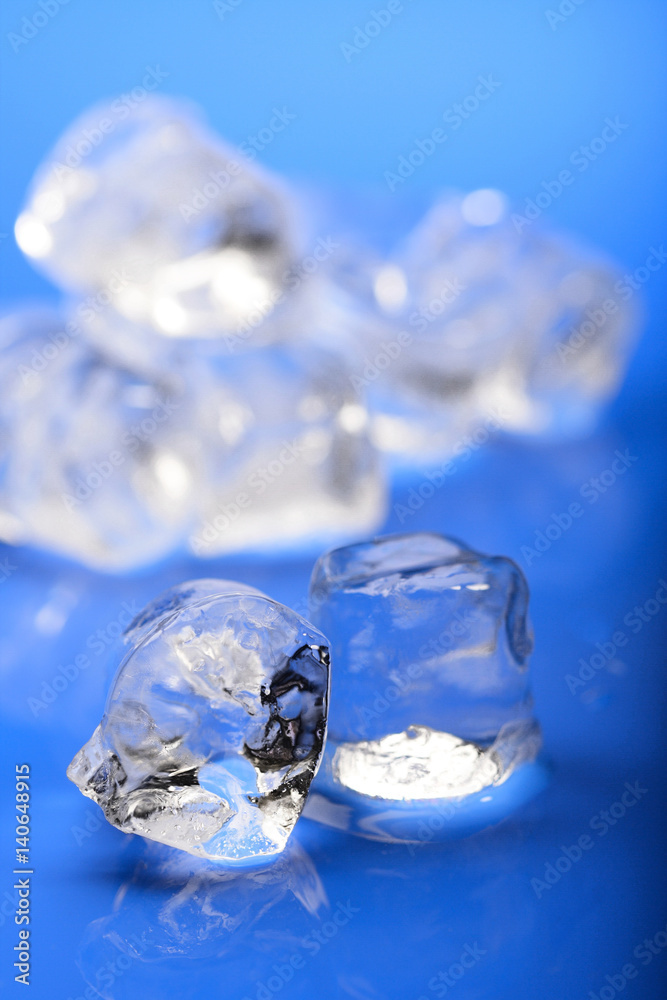 Close up of ice cubes
