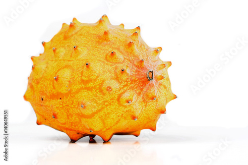 Studio shot of kiwano on white background
