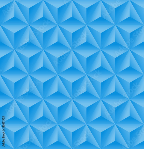 Seamless pattern with blue triangular relief