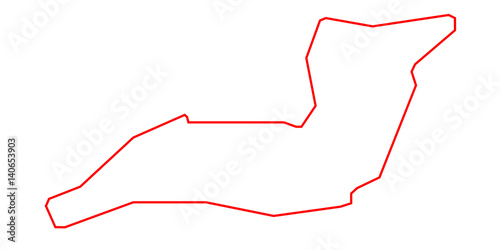 Autodromo Enzo e Dino Ferrari - Imola - Streckenverlauf - rot