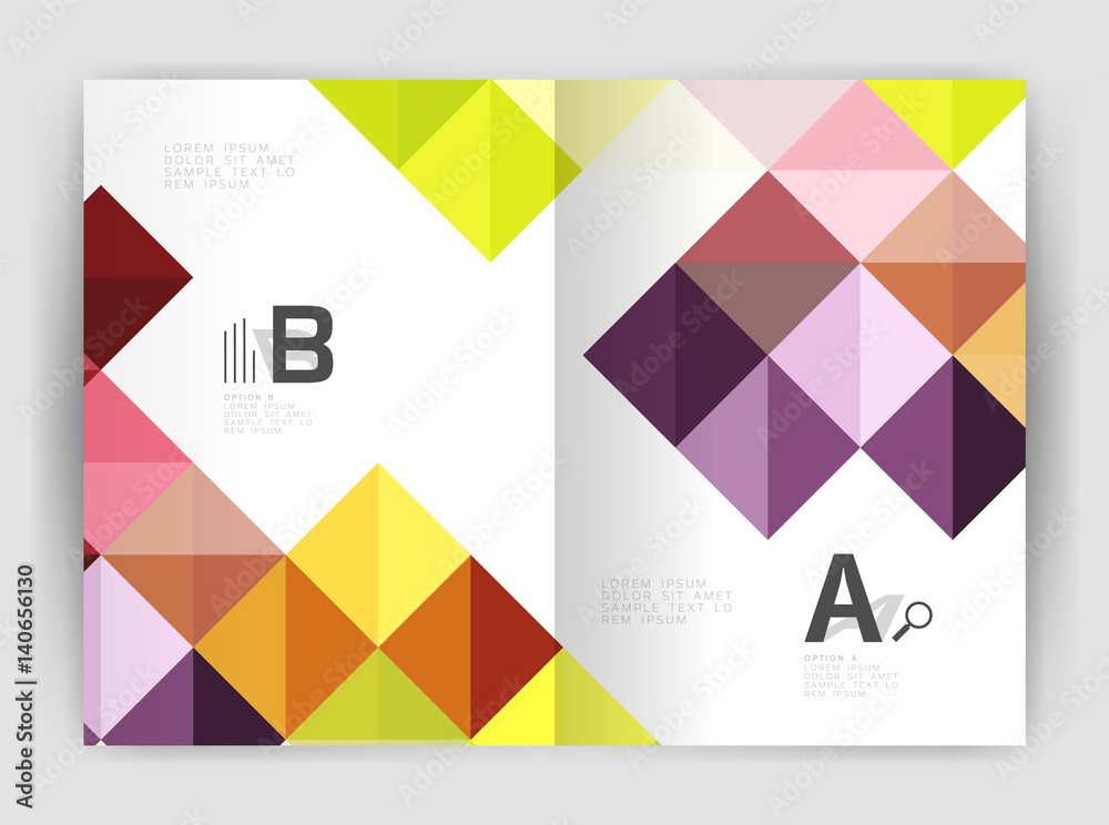 Vector square leaflet, business a4 print template Vector square leaflet, business a4 print template