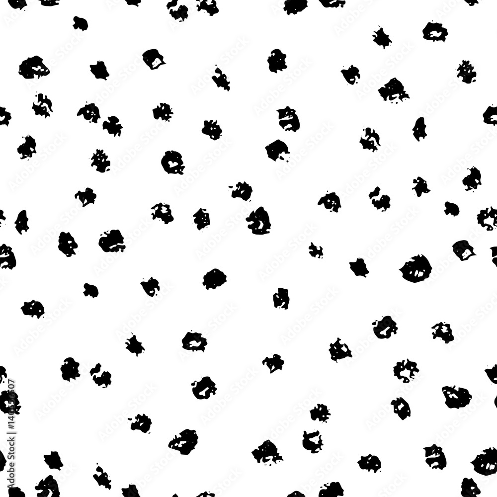 Seamless black and white ink dots pattern. Vector grunge background. Vector illustration. Seamless black and white ink dots pattern. Vector grunge background. Vector illustration.