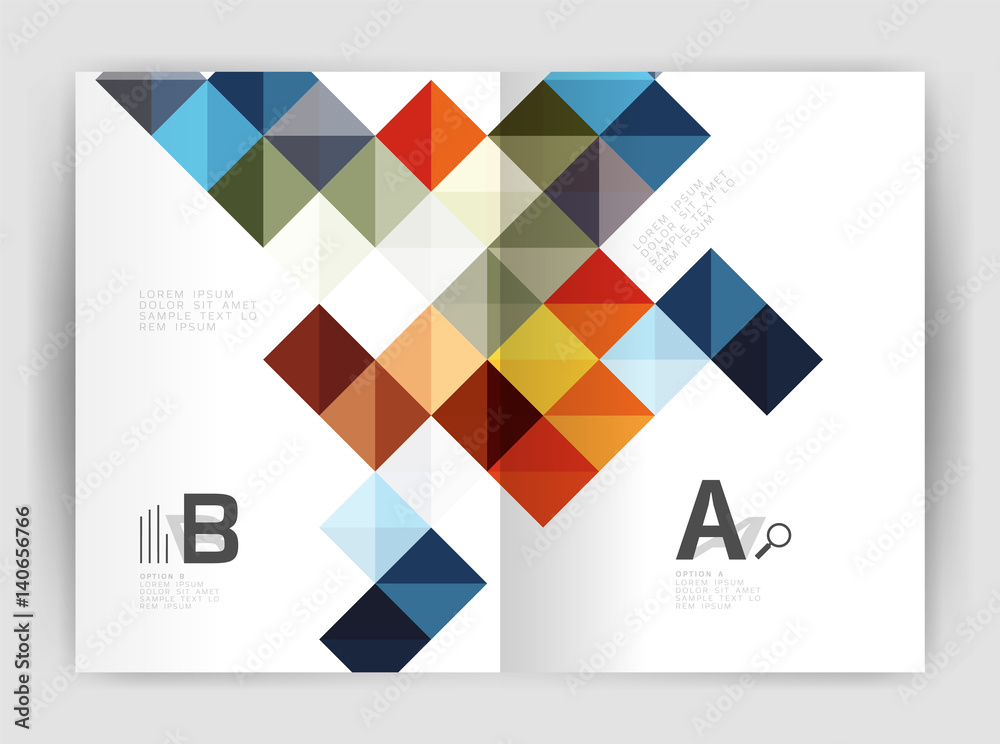 Square annual report brochure a4 print template