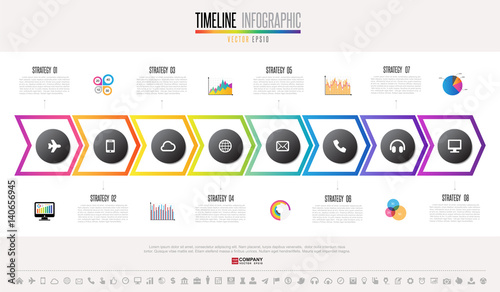 Timeline Infographics Design Template