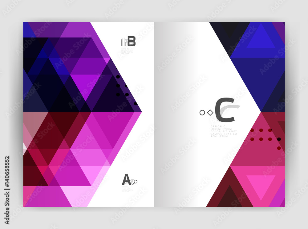 Modern triangle print template