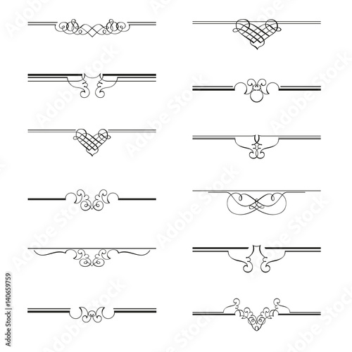 Vector Calligraphic page dividers
