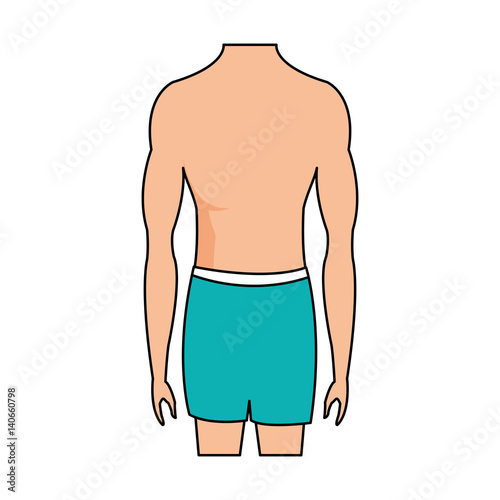 male torso fit body icon image vector illustration design 