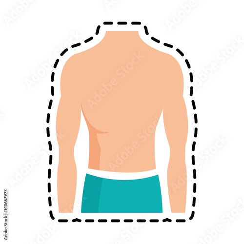 male torso fit body icon image vector illustration design 