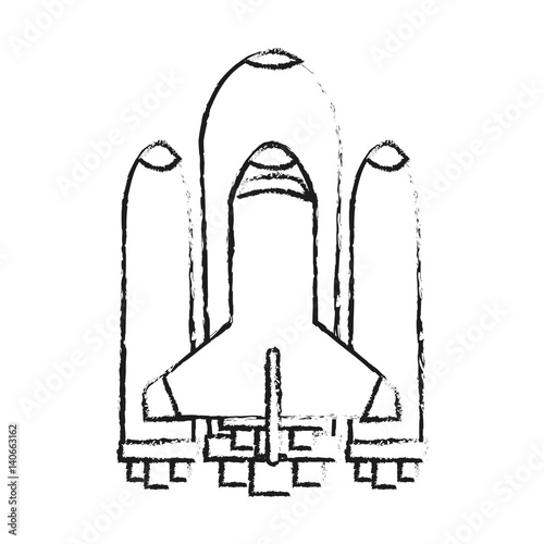space shuttle icon image vector illustration design 