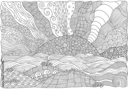 Black and white fantasy picture