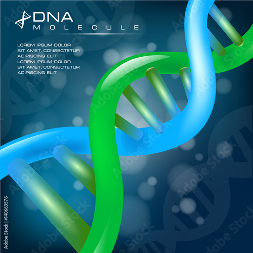 dna molecule background vector illustration